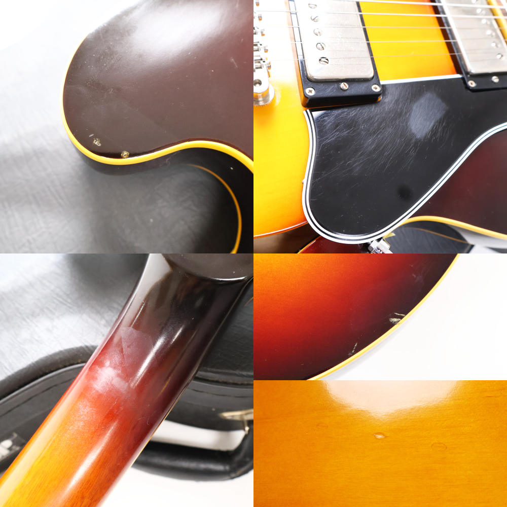 【中古】 エレキギター Edwards by ESP E-SA-125LTS 2010年頃製造 ネック修正リペアあり セミアコースティックギター ES335スタイル ラッカートップ塗装 Seymour Duncanピックアップ搭載 傷