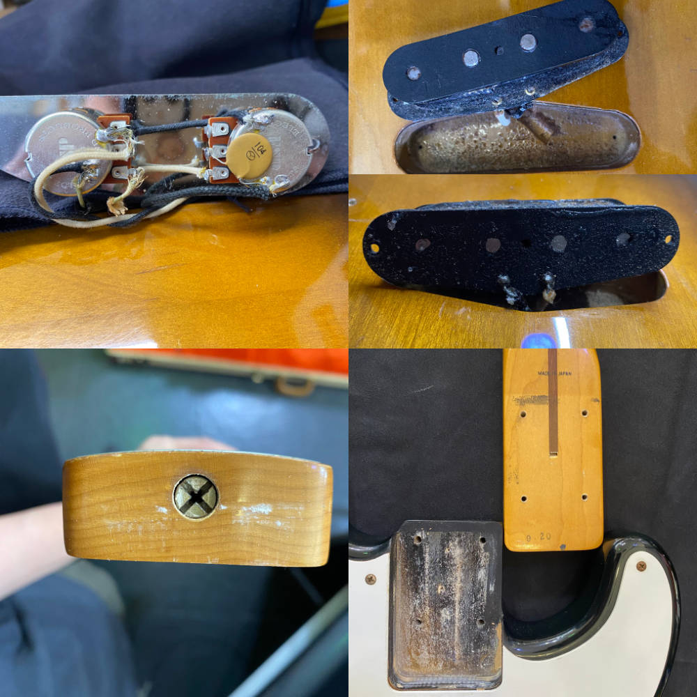 【中古】 ベース FENDER JAPAN OPB’54-75 T ORIGINAL PRECISION BASS 1982年〜1984年製 JVシリアル フェンダージャパン オリジナルプレシジョンベース プレベ 内部