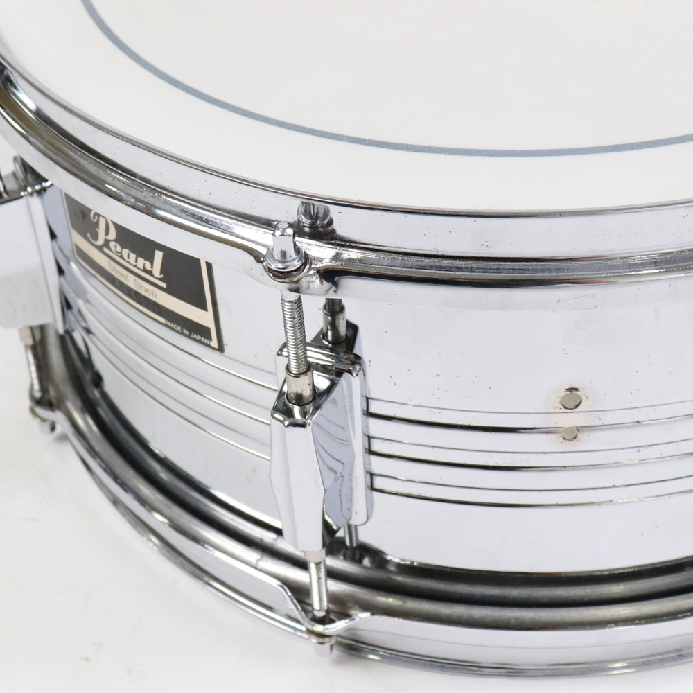 【中古】 スネアドラム パール Pearl Steel shell 14x6.5 Made in Japan 外れ