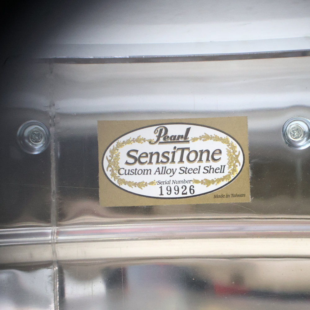 【中古】 スネアドラム パール Pearl SensiTone Steel Custom Alloy 14x6.5 スチールシェル 詳細画像