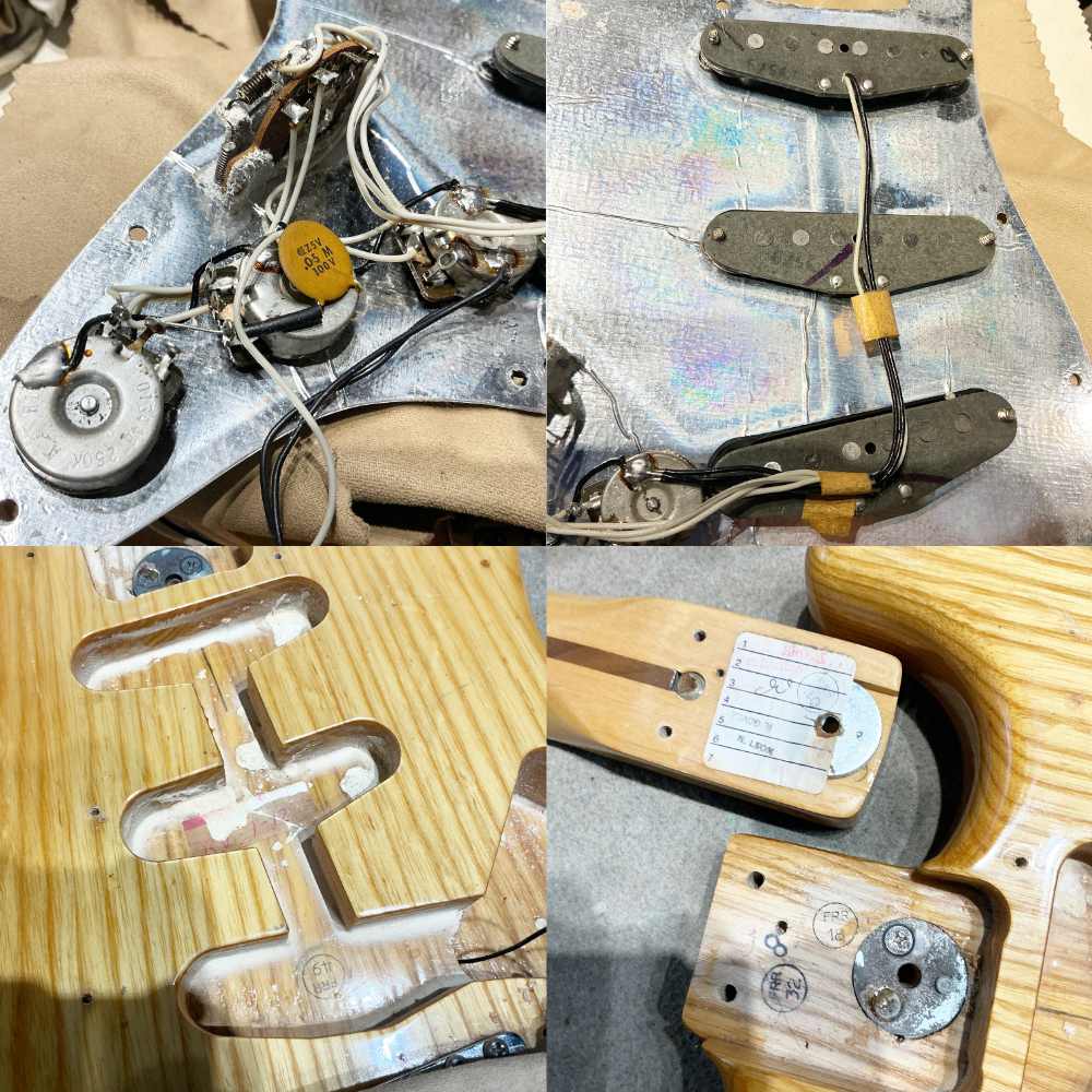 【中古】 エレキギター Fender USA Stratocaster Natural Rosewood Fingerboard 1979年製 フェンダー ストラトキャスター 内部