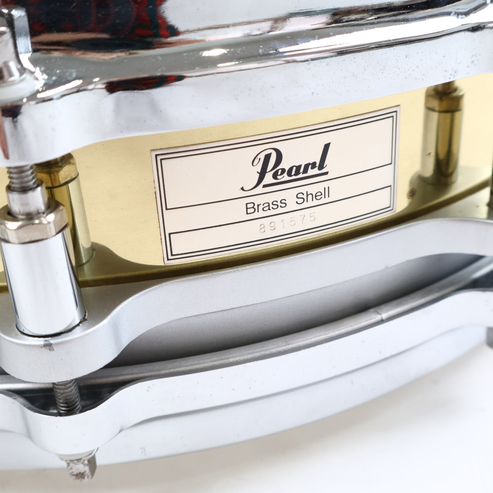 【中古】スネアドラム パール Pearl Free Floating Snare Brass Shell 14×3.5 ピッコロスネア アップ