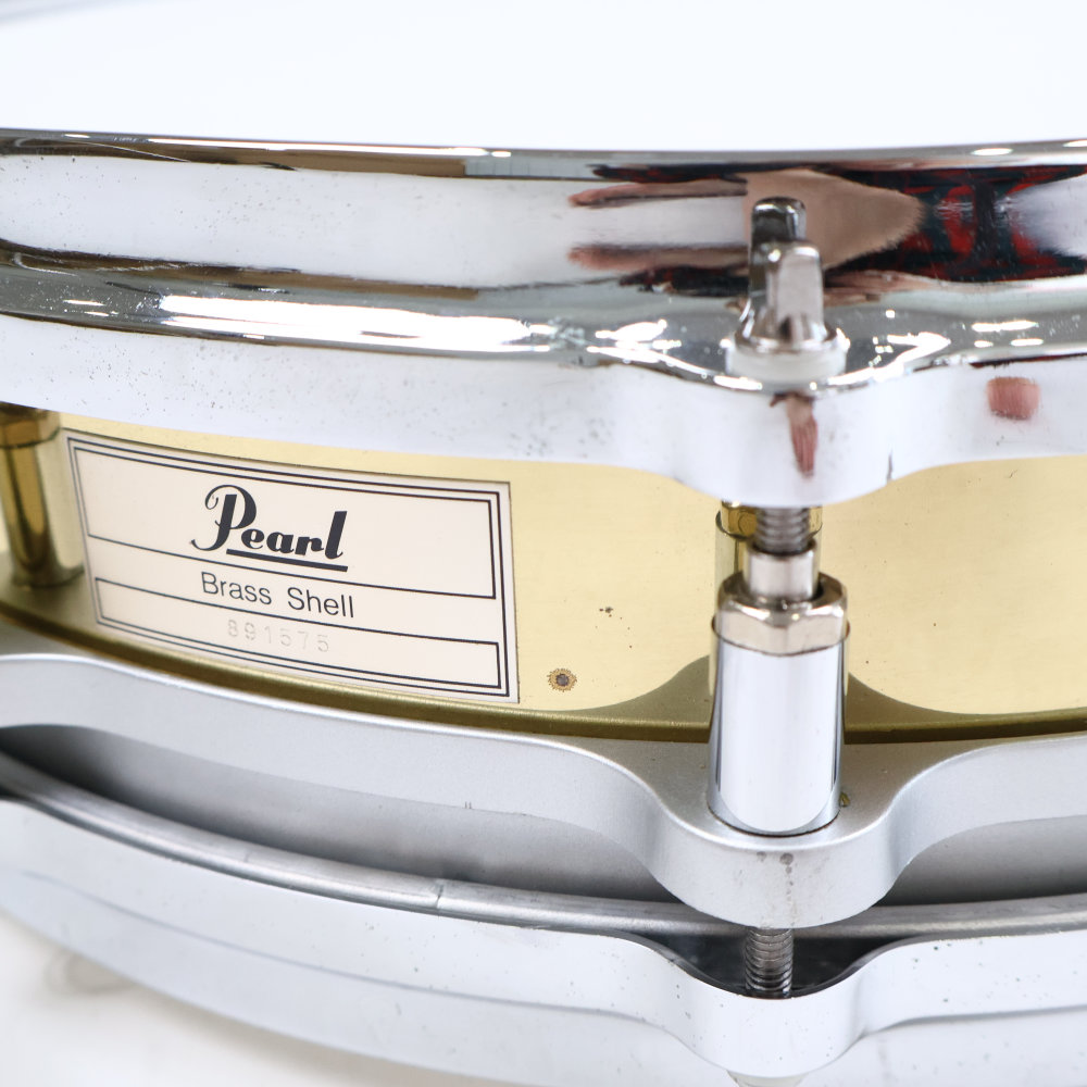 【中古】スネアドラム パール Pearl Free Floating Snare Brass Shell 14×3.5 ピッコロスネア アップ