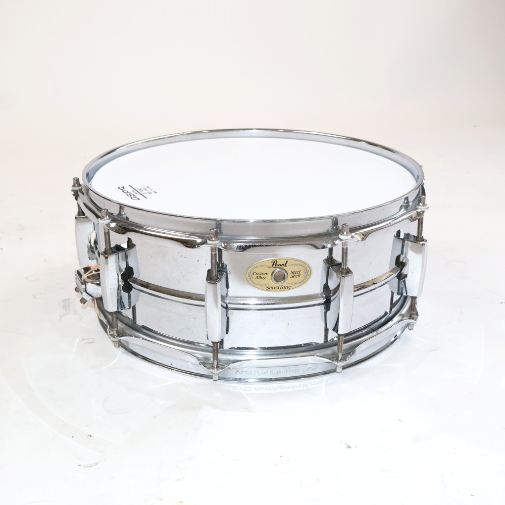 【中古】 スネアドラム パール Pearl SensiTone Steel Custom Alloy 14x5.5 スチールシェル