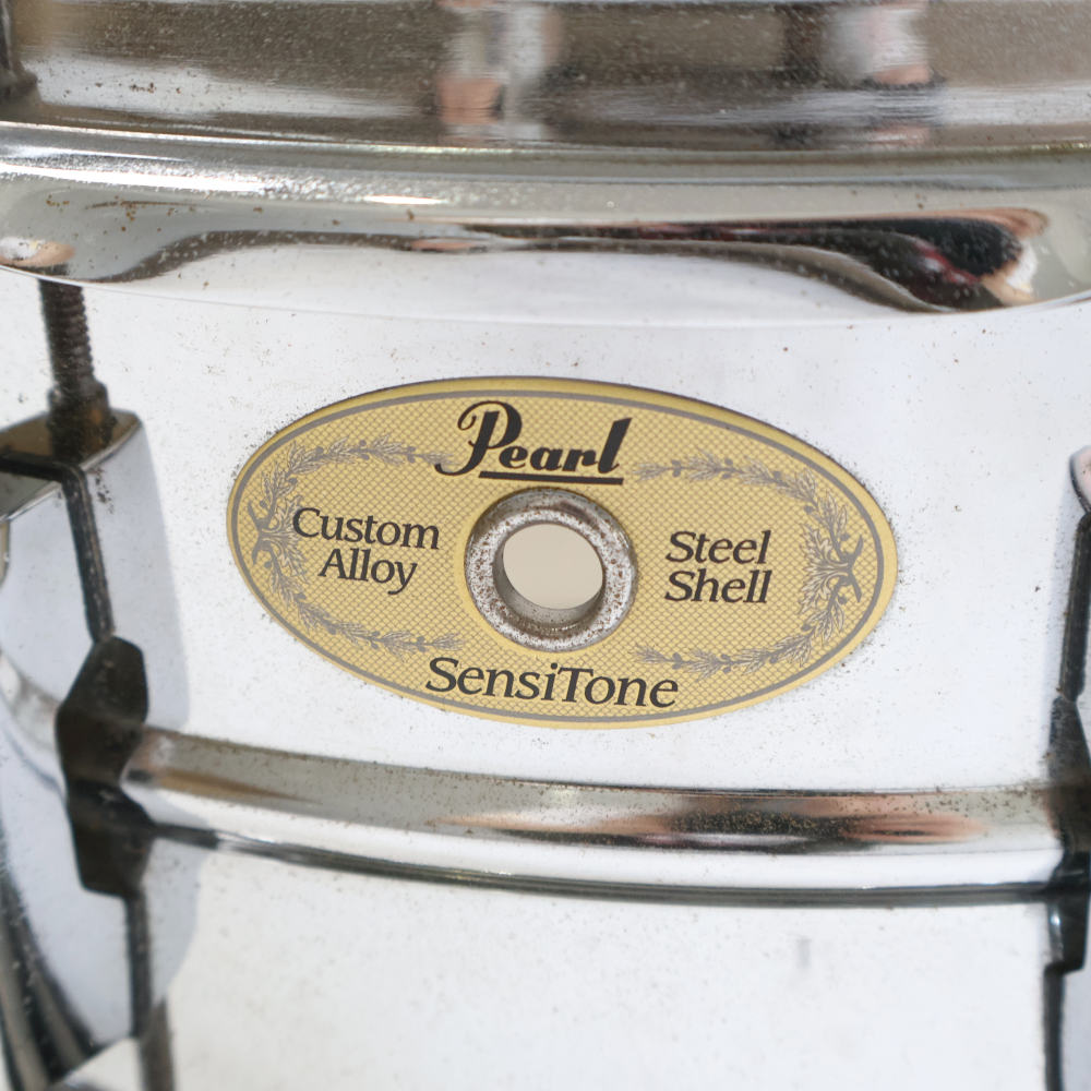 【中古】 スネアドラム パール Pearl SensiTone Steel Custom Alloy 14x5.5 スチールシェル 詳細画像