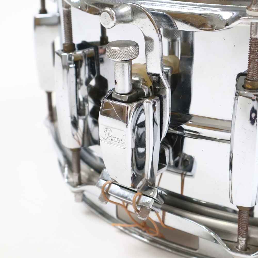 【中古】 スネアドラム パール Pearl SensiTone Steel Custom Alloy 14x5.5 スチールシェル 詳細画像