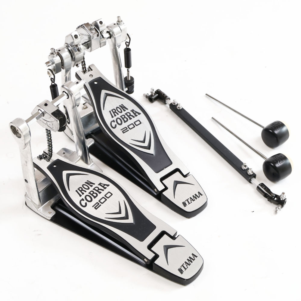 【中古】 ドラムツインペダル タマ TAMA HP200PTW Iron Cobra 200 Twin Pedal Power Glide アイアンコブラ