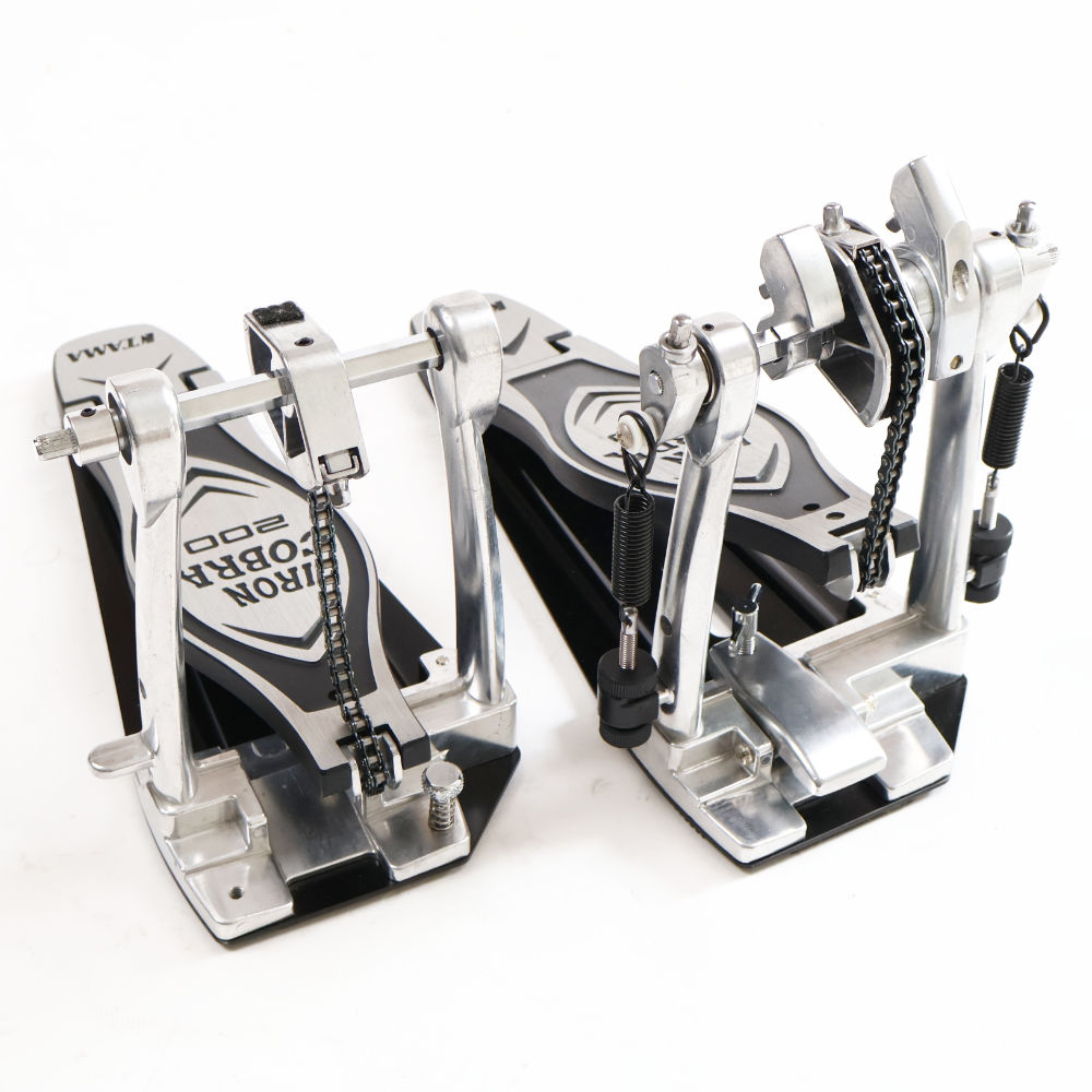 【中古】 ドラムツインペダル タマ TAMA HP200PTW Iron Cobra 200 Twin Pedal Power Glide アイアンコブラ 本体画像 斜め