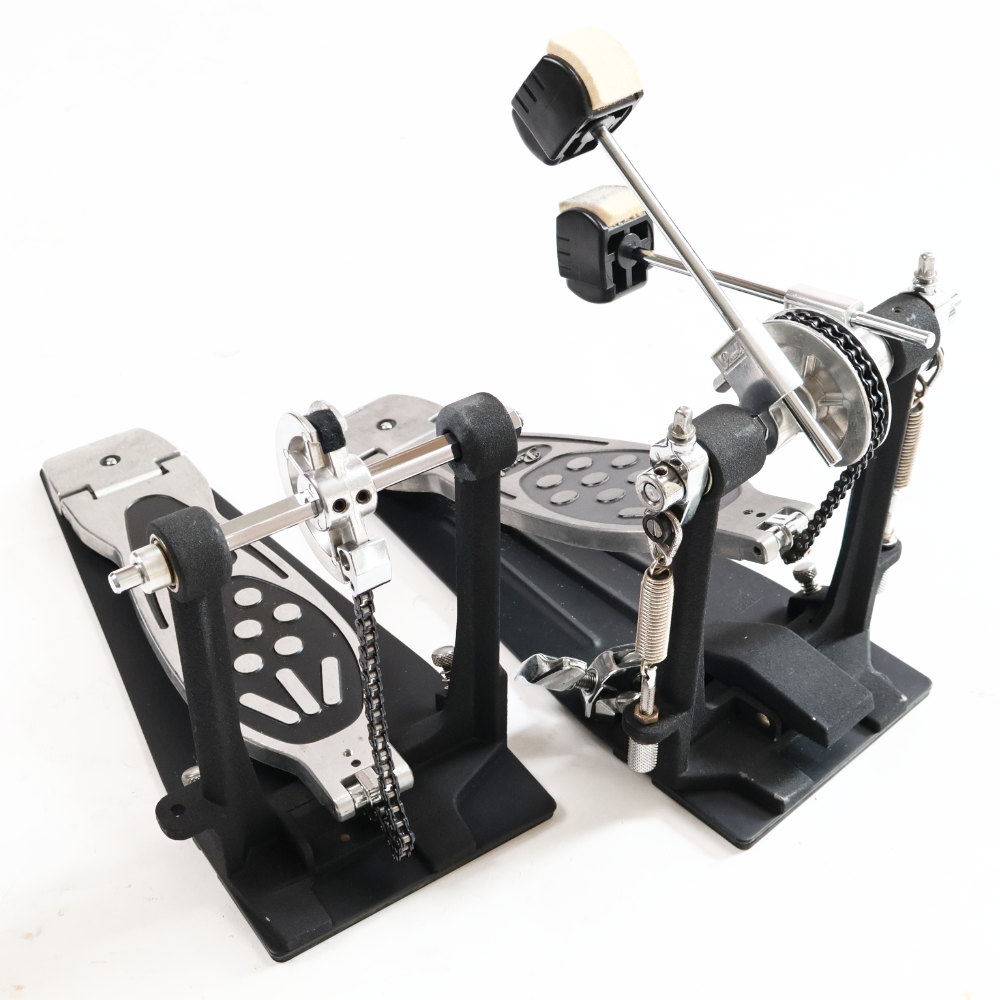 【中古】 ドラムツインペダル パール Pearl P-122TW ツインペダル ドラムペダル 本体画像 斜め