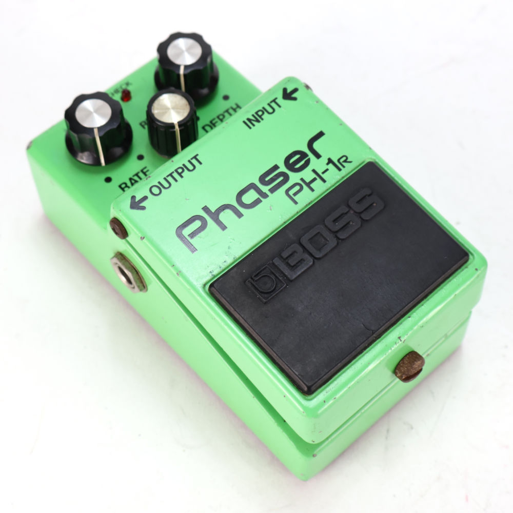 【中古】フェイザー エフェクター BOSS PH-1r Phaser 銀ネジ Made in Japan ギターエフェクター 斜めアングル画像