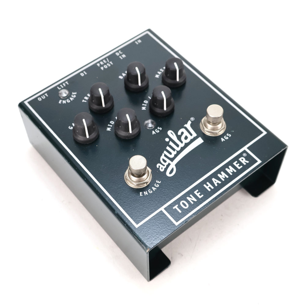 【中古】 ベースプリアンプ DI アギュラー AGUILAR TONE HAMMER ダイレクトボックス プリアンプ 斜めアングル画像