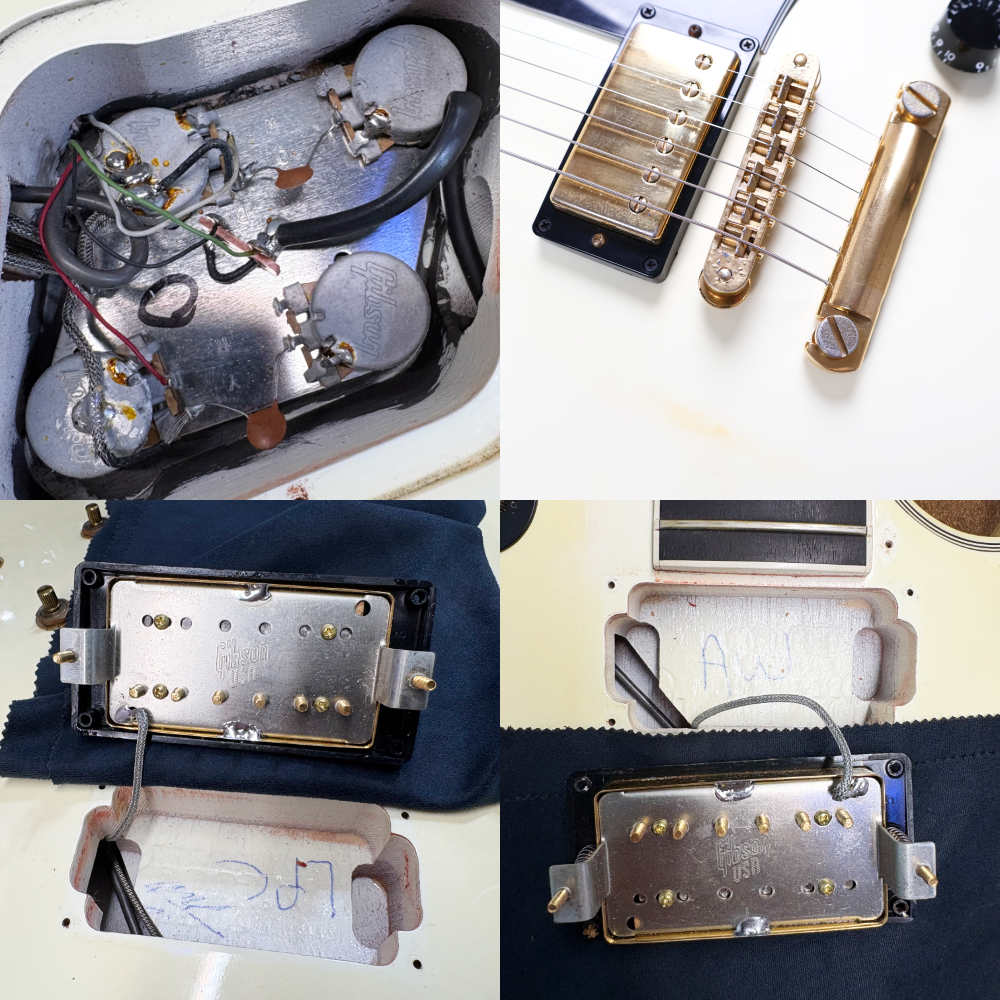 【中古】 エレキギター Gibson Les Paul Custom Alpine White 1999年製 ギブソン レスポールカスタム ホワイト 内部
