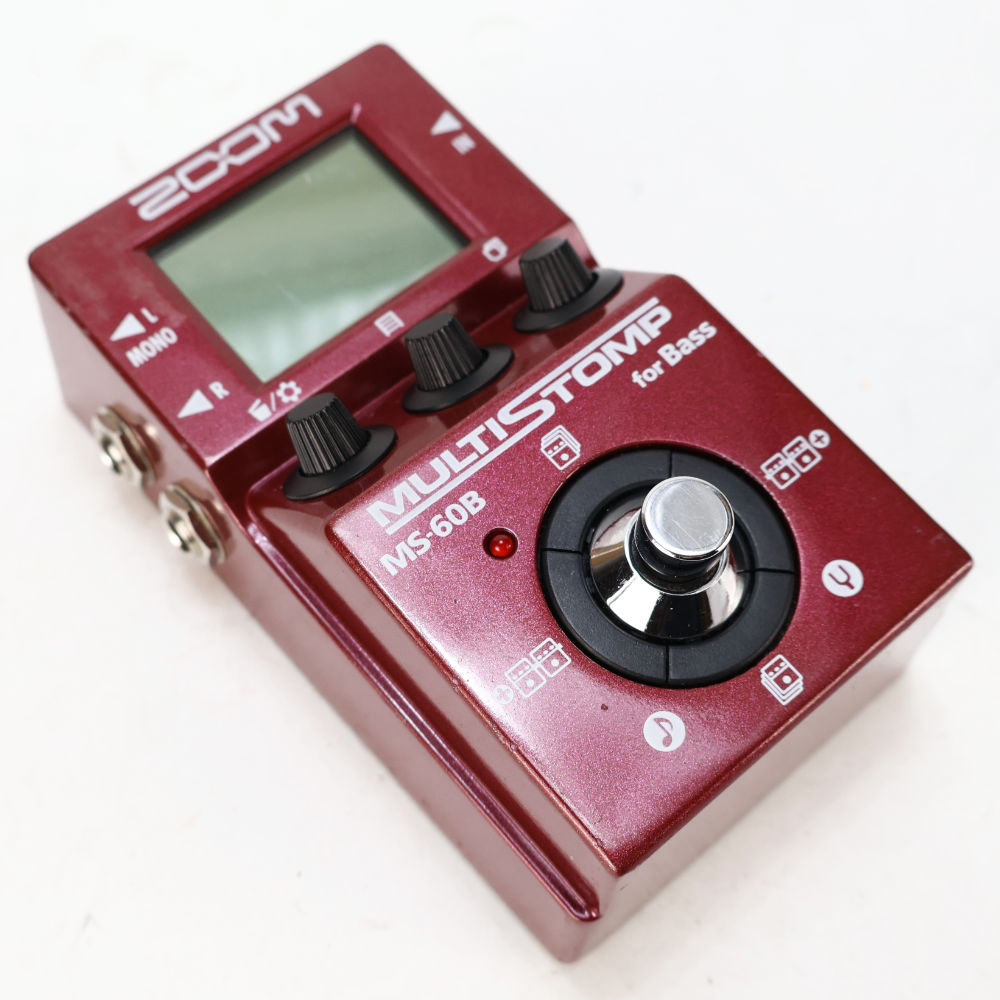【中古】 ベース用 マルチエフェクター ZOOM MultiStomp MS-60B ズーム ベースエフェクター 本体画像 斜め 2