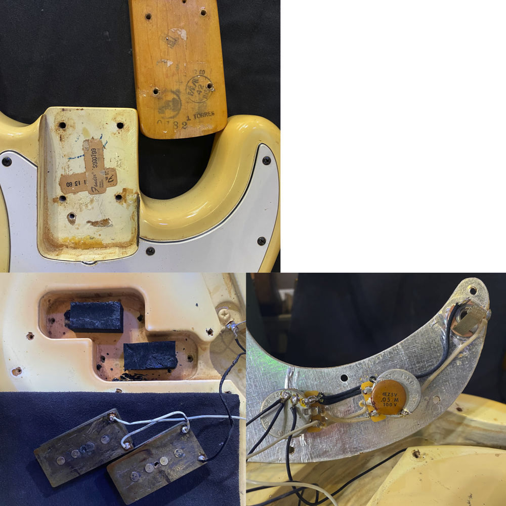 【中古】 Fender USA フェンダー PRECISION BASS OLYMPIC WHITE 1970年代後期 プレシジョンベース エレキベース ネックポケット