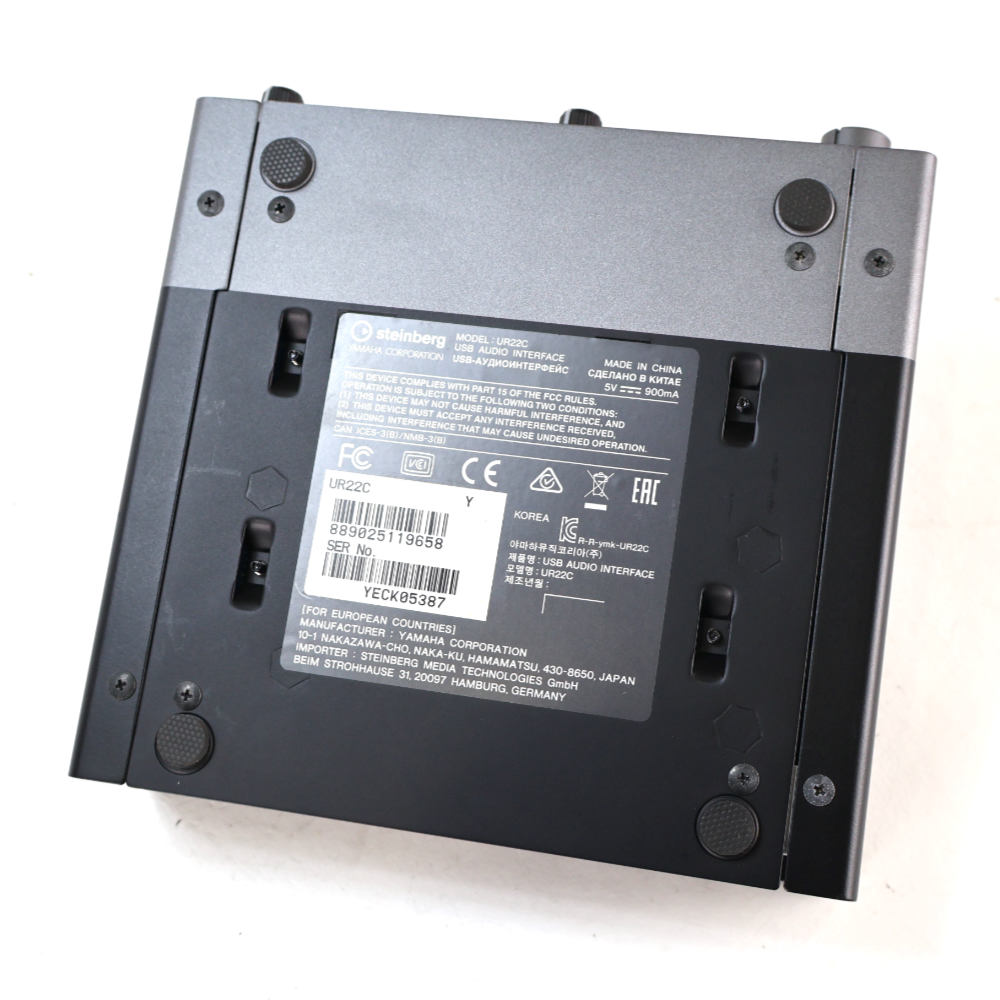 【中古】 オーディオインターフェイス Steinberg UR22C スタインバーグ USBオーディオインターフェース ボトム画像
