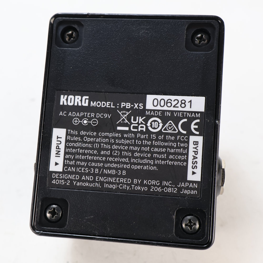 【中古】 KORG PITCHBLACK XS PB-XS  ペダルチューナーピッチブラック 底面