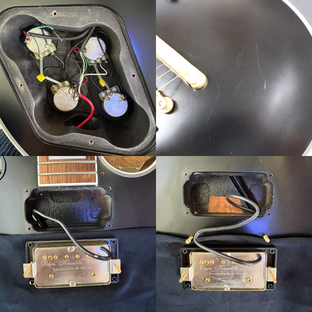 【中古】 Tokai トーカイ LC-CTM MBB 2023年製 ベアナックルPU搭載 エレキギター レスポール カスタム タイプ 東海楽器 内部 