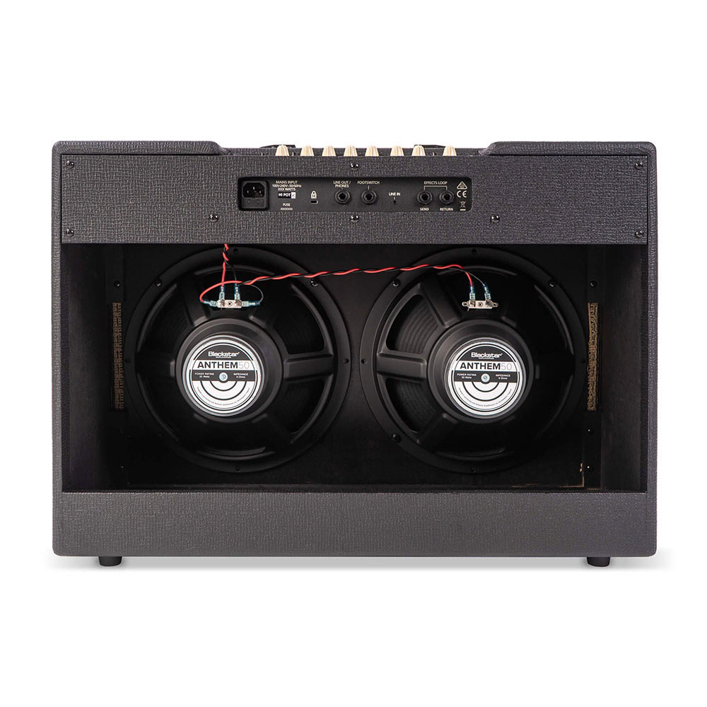 ブラックスター ギターアンプ BLACKSTAR DEBUT 100R 212 BLACK ギターコンボアンプ 100W リバーブ内蔵 12インチスピーカー2発 背面