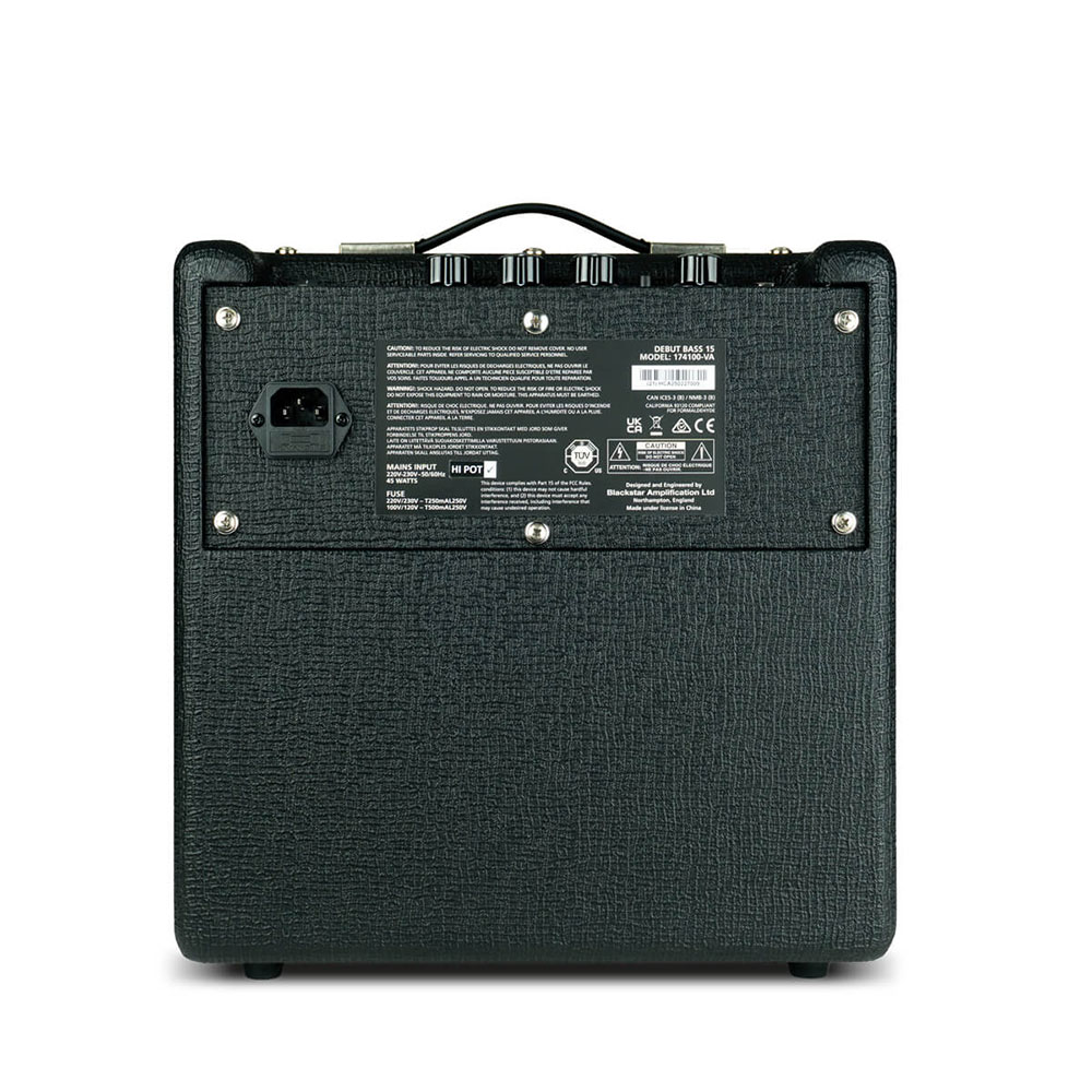 ブラックスター ベースコンボアンプ BLACKSTAR DEBUT BASS 15 ベースアンプ 6.5インチスピーカー搭載 背面