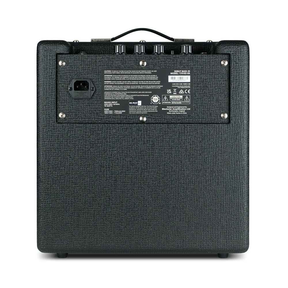 ブラックスター ベースコンボアンプ BLACKSTAR DEBUT BASS 25 ベースアンプ 8インチスピーカー搭載 背面