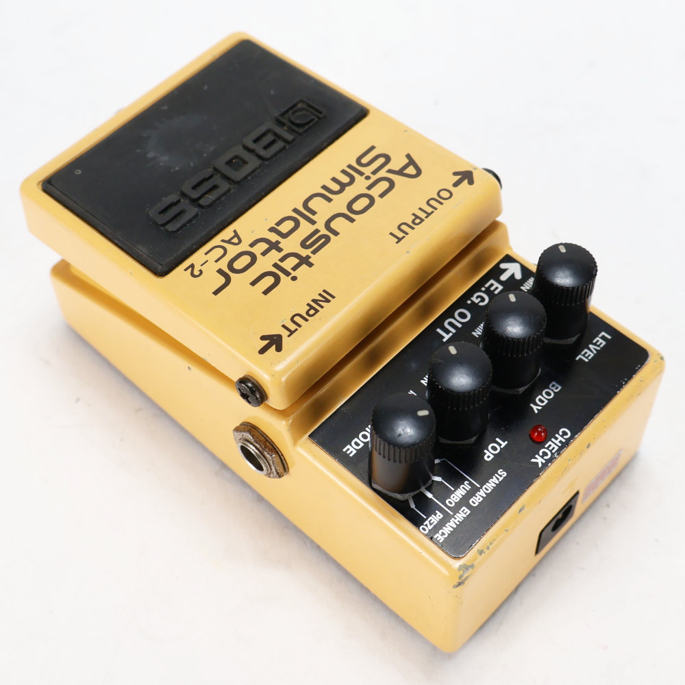 【中古】 アコースティックシミュレーター エフェクター BOSS AC-2 Acoustic Simulator ギターエフェクター 本体画像 斜め