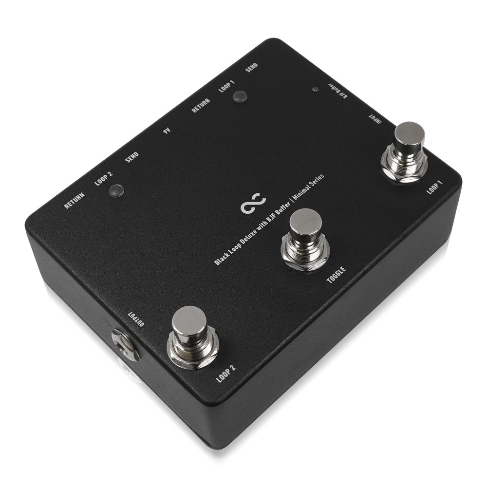 One Control ワンコントロール Minimal Series Black Loop Deluxe with BJF Buffer 2ループ スイッチャー 斜めアングル画像