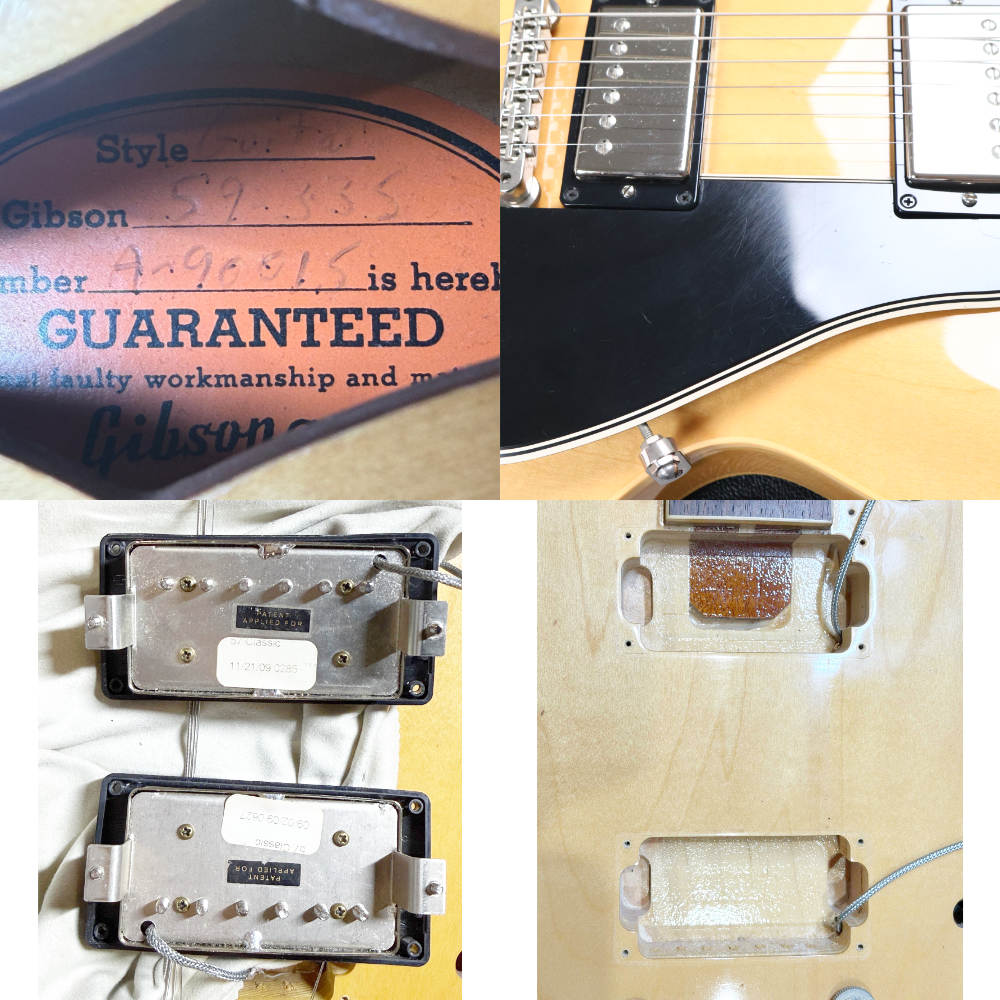 【中古】 エレキギター Gibson Custom Shop Historic Collection 1959 ES-335 2009年製 ロングガード335 セミアコースティックギター 内部