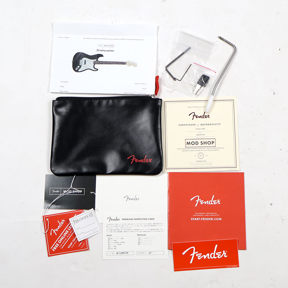 【中古】 エレキギター Fender Mod Shop US Stratocaster HSS Rosewood FingerBoard Black Silver Anodized PickGuard 2025年製 オーダーモデル フェンダー ストラトキャスター 付属品