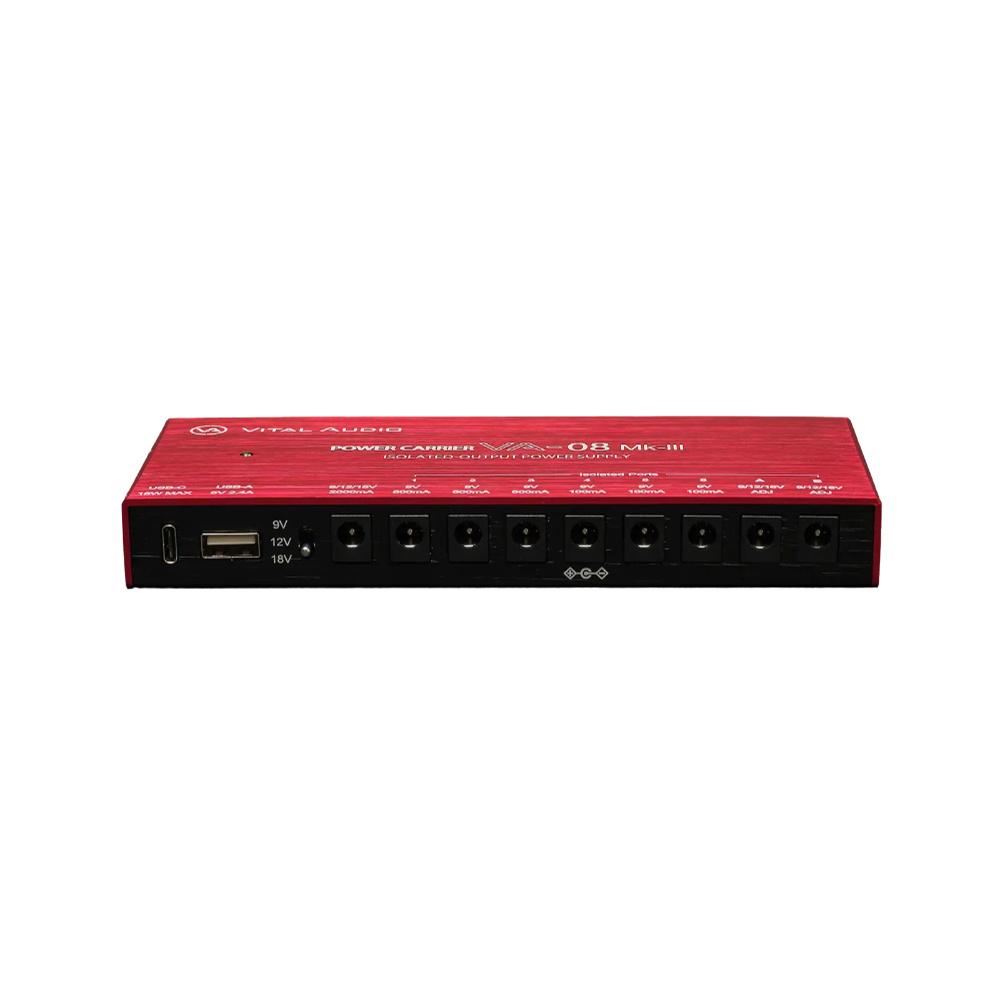 Vital Audio バイタルオーディオ VA-08 Mk-III POWER CARRIER パワーサプライ アイソレートされた8つのポート 側面