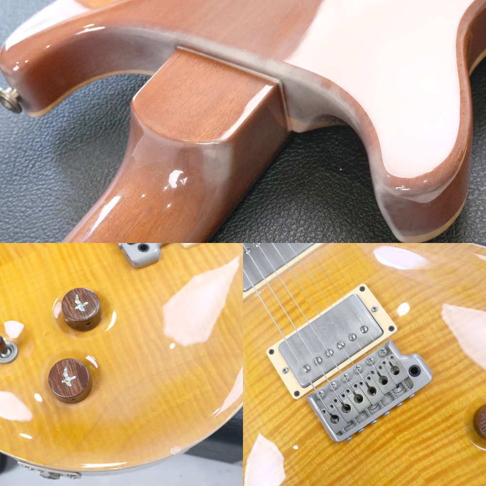 【中古】 エレキギター PRS Santana III 10Top Santana Yellow 2001年製 白濁あり Paul Reed Smith ポールリードスミス サンタナ3 傷