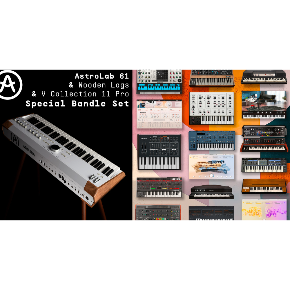 ARTURIA アートリア AstroLab 61 Bundle V Collection 11 ProとWooden Legs付き バンドルセット アストロラボ ステージキーボード シンセサイザー イメージ