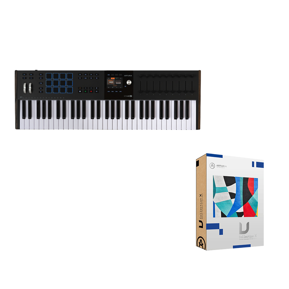 USB MIDIキーボード ARTURIA KeyLab mk3 61 BK BUNDLE V Collection X付きバンドルセット アートリア キーラボ 61鍵盤 ブラック バンドルソフト付き