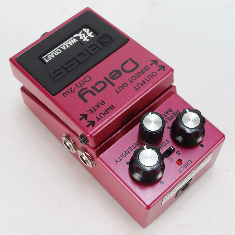 【中古】 アナログディレイ エフェクター BOSS DM-2W Delay WAZA CRAFT ギターエフェクター ディレイ 本体画像 斜め