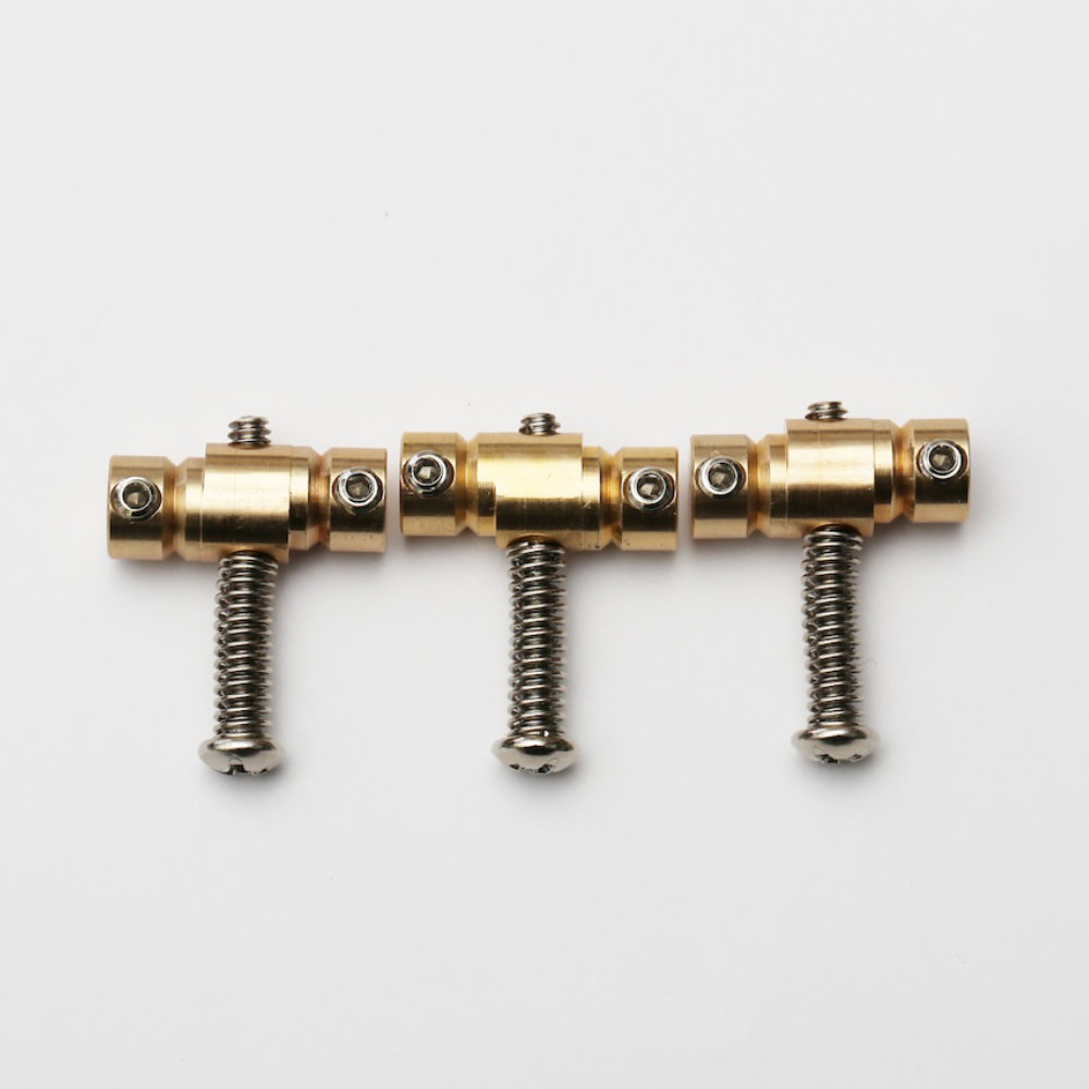Advanced Music Products Compensated Telecaster Saddle - 5/16" Diameter -Offset Compensation - Asymmetrical Design Brass ギターパーツ サドル