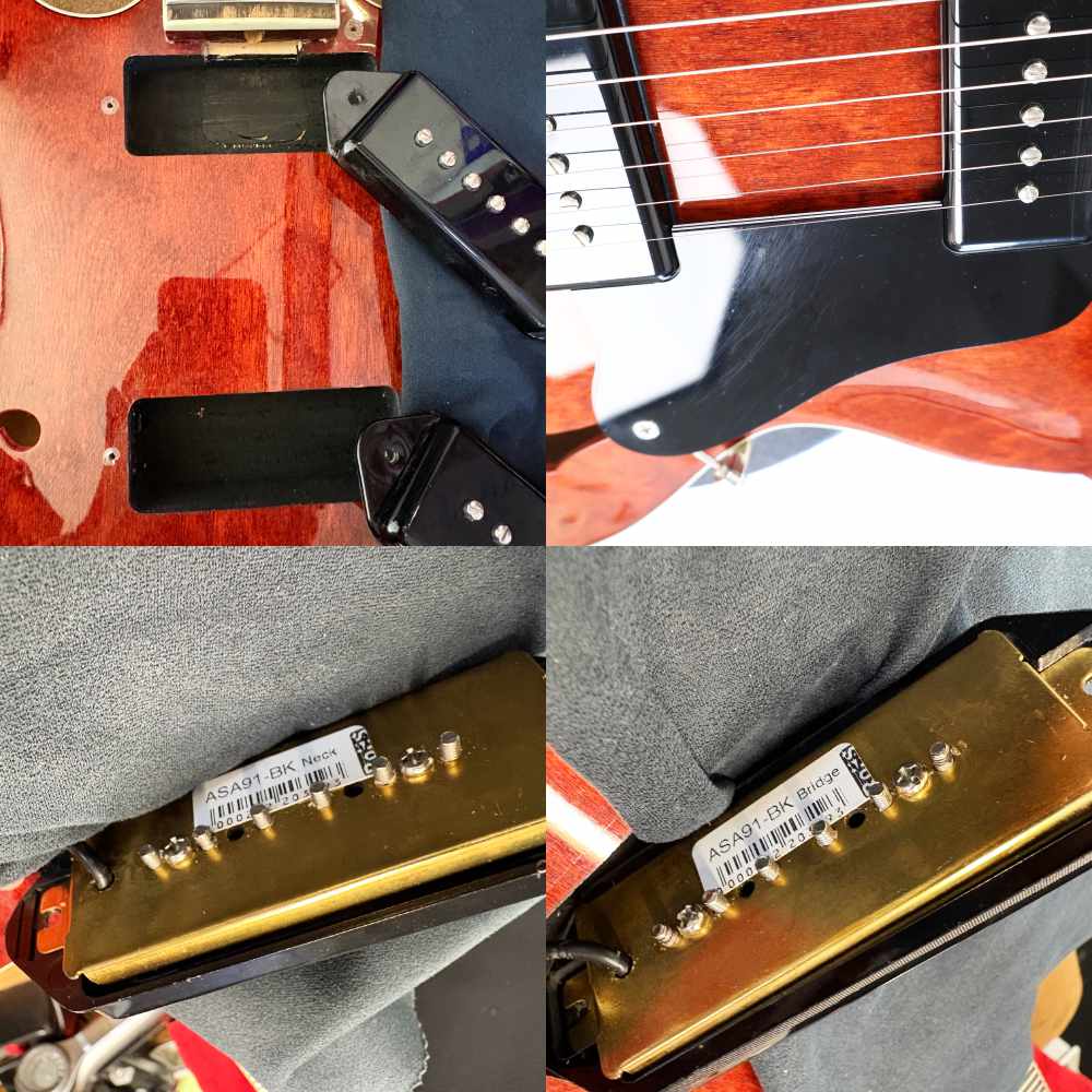 【中古】 エレキギター Seventy Seven Guitars EXRUBATO-STD/S-JT AR 2022年頃製造 セミアコースティックギター 内部