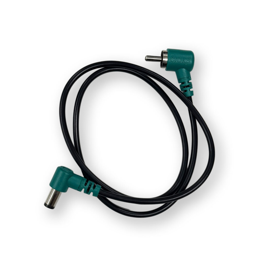 CIOKS チョークス Flex Cable Eventide 50cm 2,5mm DC 4050 センタープラスアングルDCプラグ Green