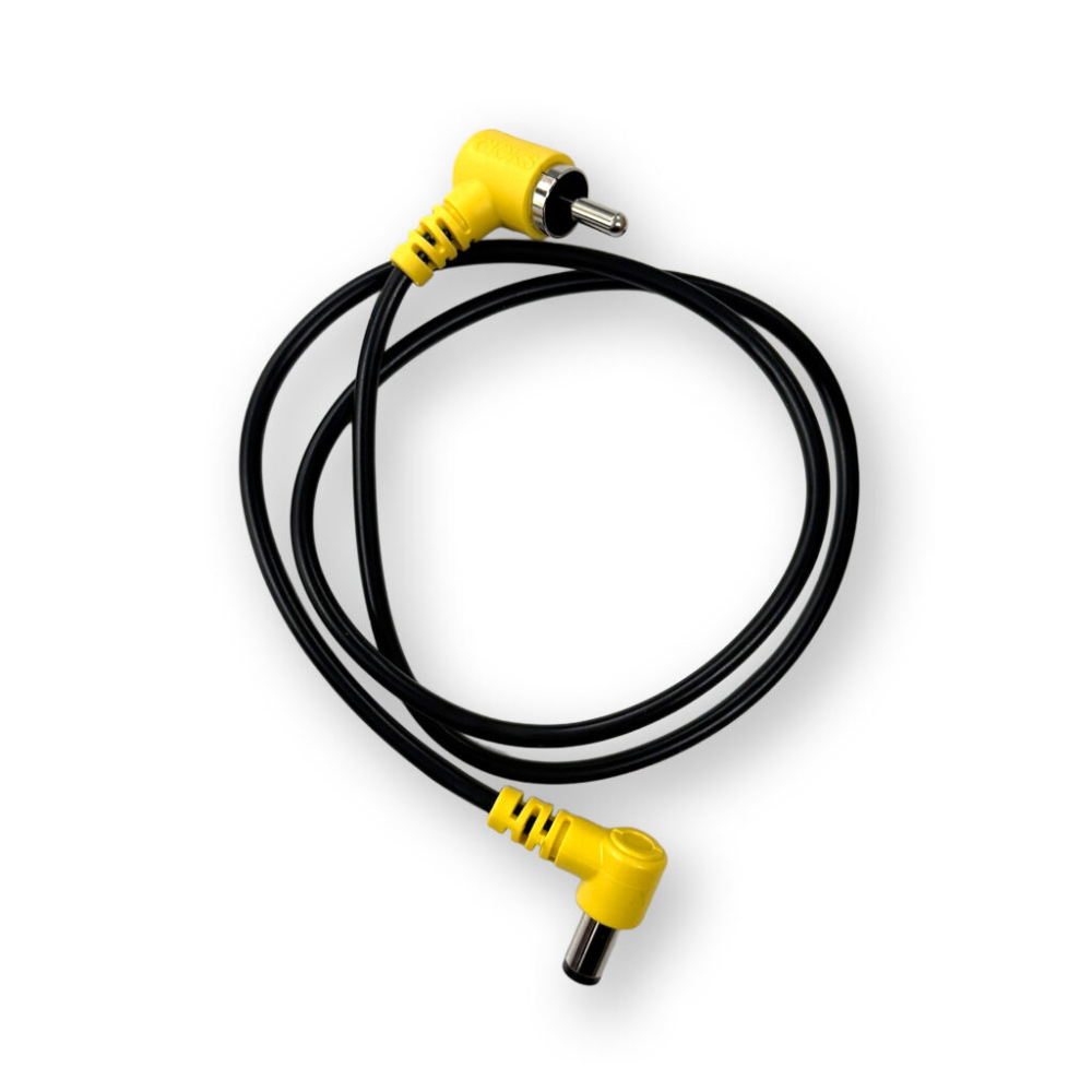 CIOKS チョークス Flex Cable Line6 Stomp 50cm 2,5mm DC 3050 センターマイナス L 型DCプラグ yellow