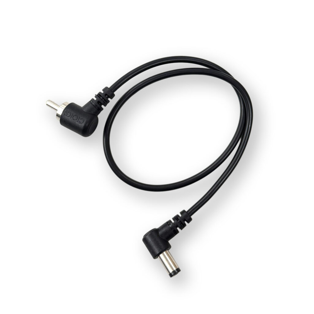 CIOKS Flex Cable 30cm 1030 センターマイナス L 型DCプラグ black