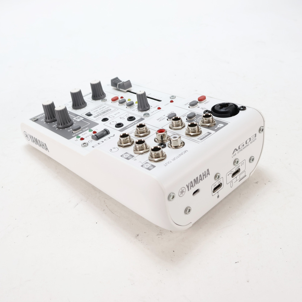【中古】 ミキサー ヤマハ YAMAHA AG03 mk2 W ライブストリーミングミキサー ホワイト 詳細画像