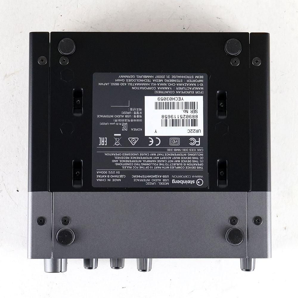 【中古】 オーディオインターフェイス Steinberg UR22C スタインバーグ USBオーディオインターフェース 裏面