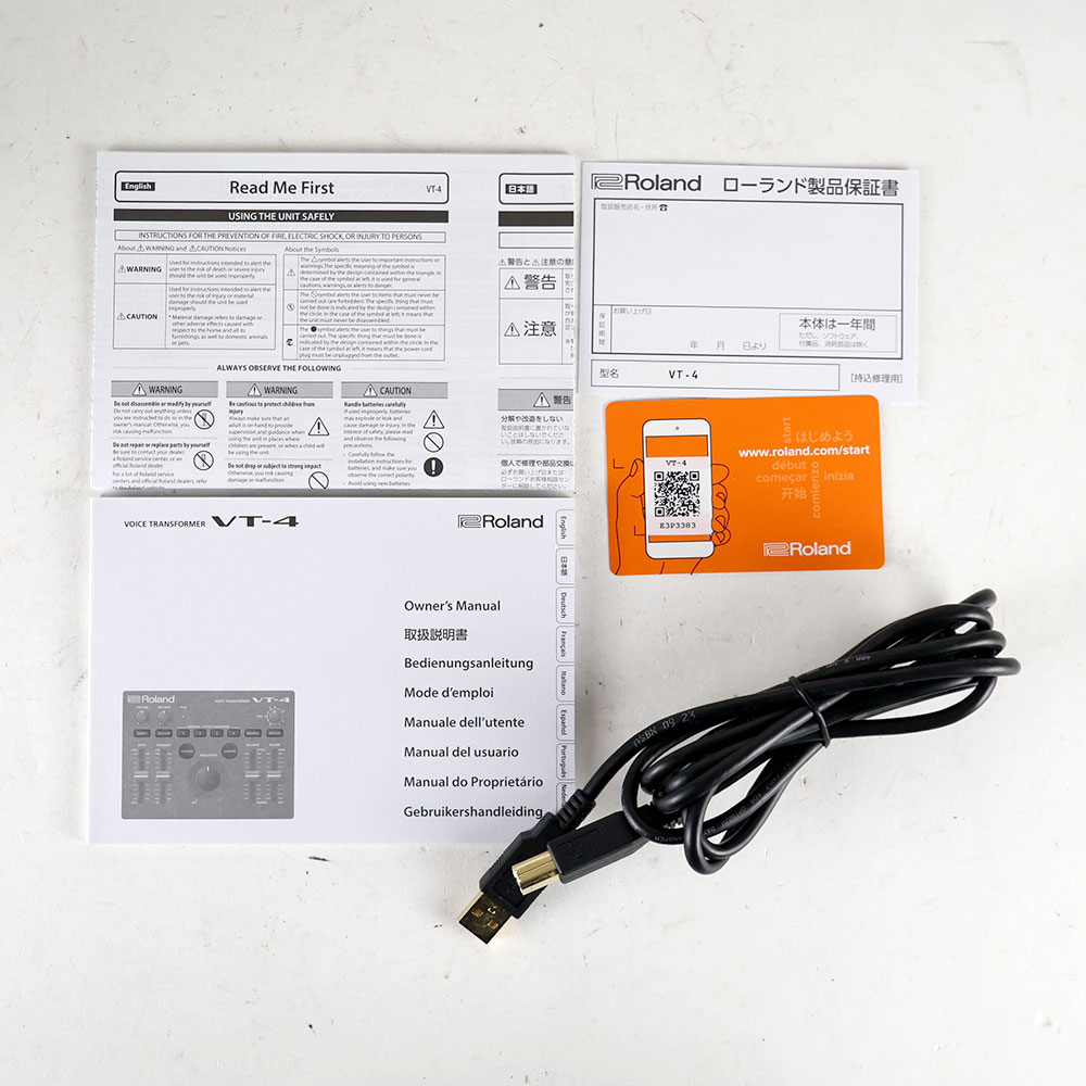 【中古】 ボイスエフェクト ボーカルエフェクター ROLAND VT-4 Voice Transformer ボイストランスフォーマー ローランド 付属品