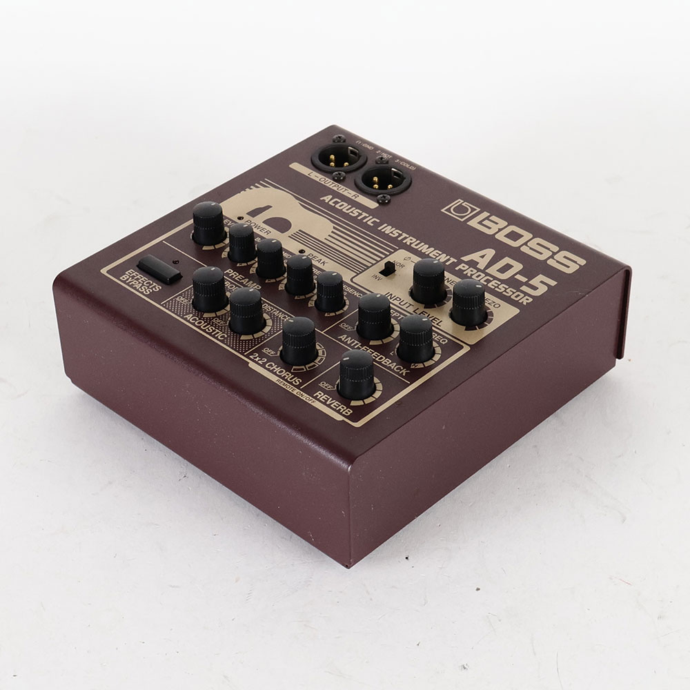 【中古】 アコーステックギター用プリアンプ DI BOSS AD-5 コーラス リバーブ搭載 ギターエフェクター ダイレクトボックス 全体