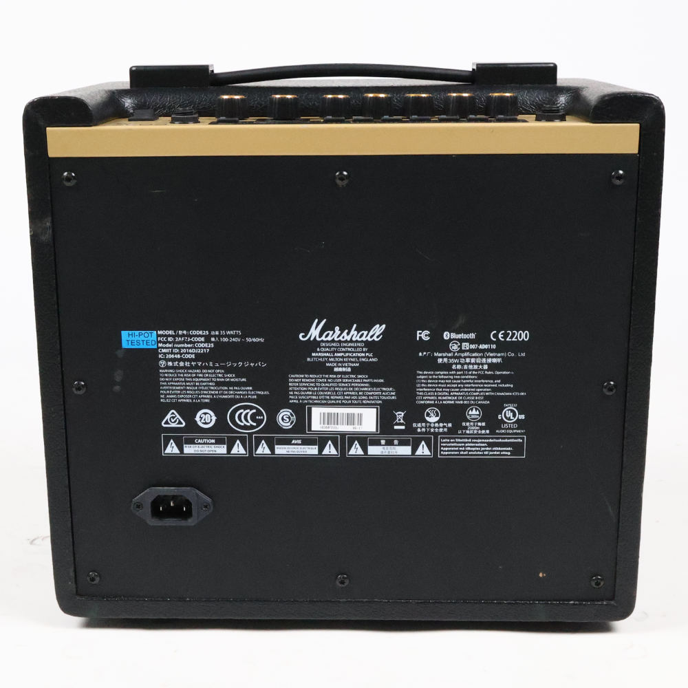 【中古】 マーシャル MARSHALL CODE25 フルモデリング 小型ギターアンプ コンボ 本体画像 裏
