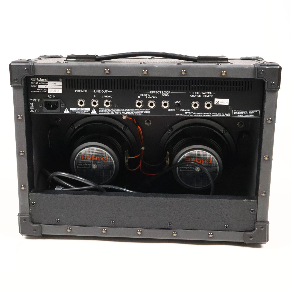 【中古】 ROLAND JC-22 Jazz Chorus Guitar Amplifier ジャズコーラス ギターアンプ 本体画像 裏