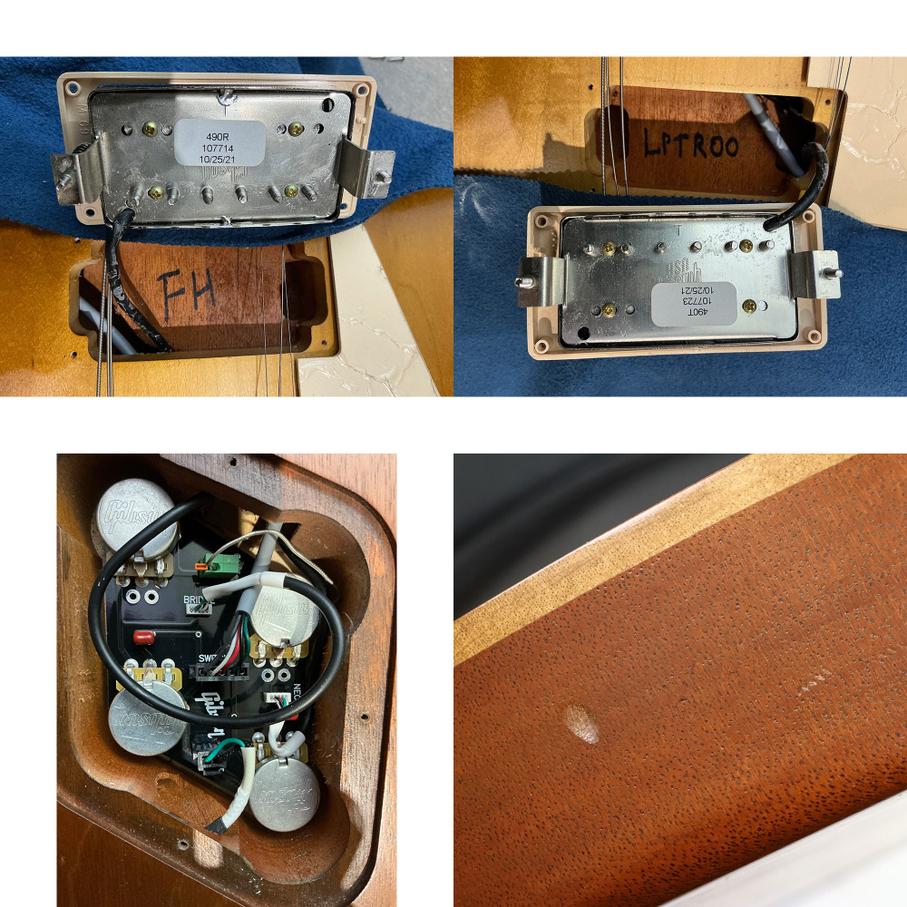 【中古】 エレキギター Gibson Les Paul Tribute Satin Honeyburst 2021年製 ギブソン レスポールトリビュート ピックアップ、傷