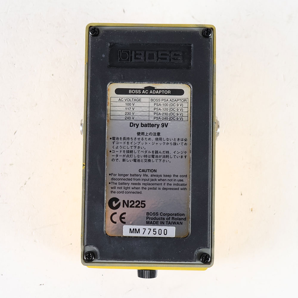 【中古】オーバードライブ ディストーション エフェクター BOSS OS-2 OverDrive Distortion ギターエフェクター 裏面