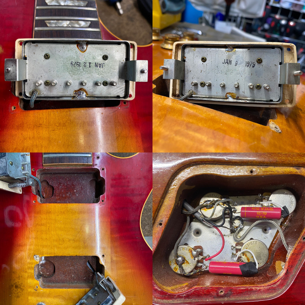 【中古】 エレキギター Gibson Les Paul Standard Cherry SunBurst 1979年製 ギブソン レスポールスタンダード 刻印ナンバードPAF ロケットケース付属 ピックアップ