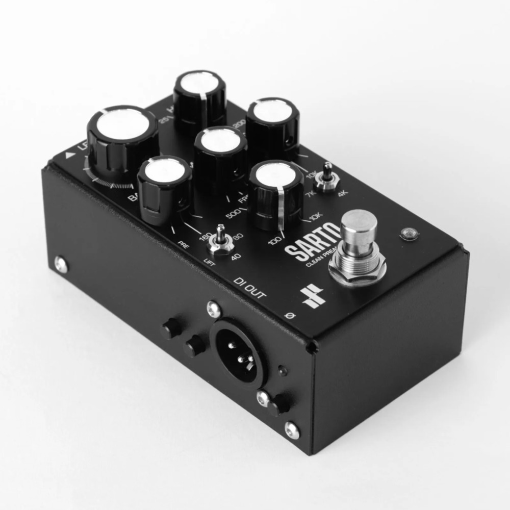 Jad Freer Audio ジャドフリーアオーディオ SARTO Clean Preamp EQ DI クリーン専用ペダル 斜めアングル画像