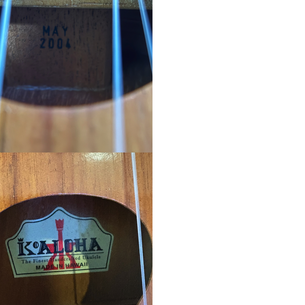 【中古】  ウクレレ ソプラノウクレレ Koaloha PineApple Ukulele Mahogany Neck KSM-01 2004年製 ギアペグへ交換あり コアロハ パイナップル型 マホガニーネック MADE IN HAWAII ハワイ製 ラベル