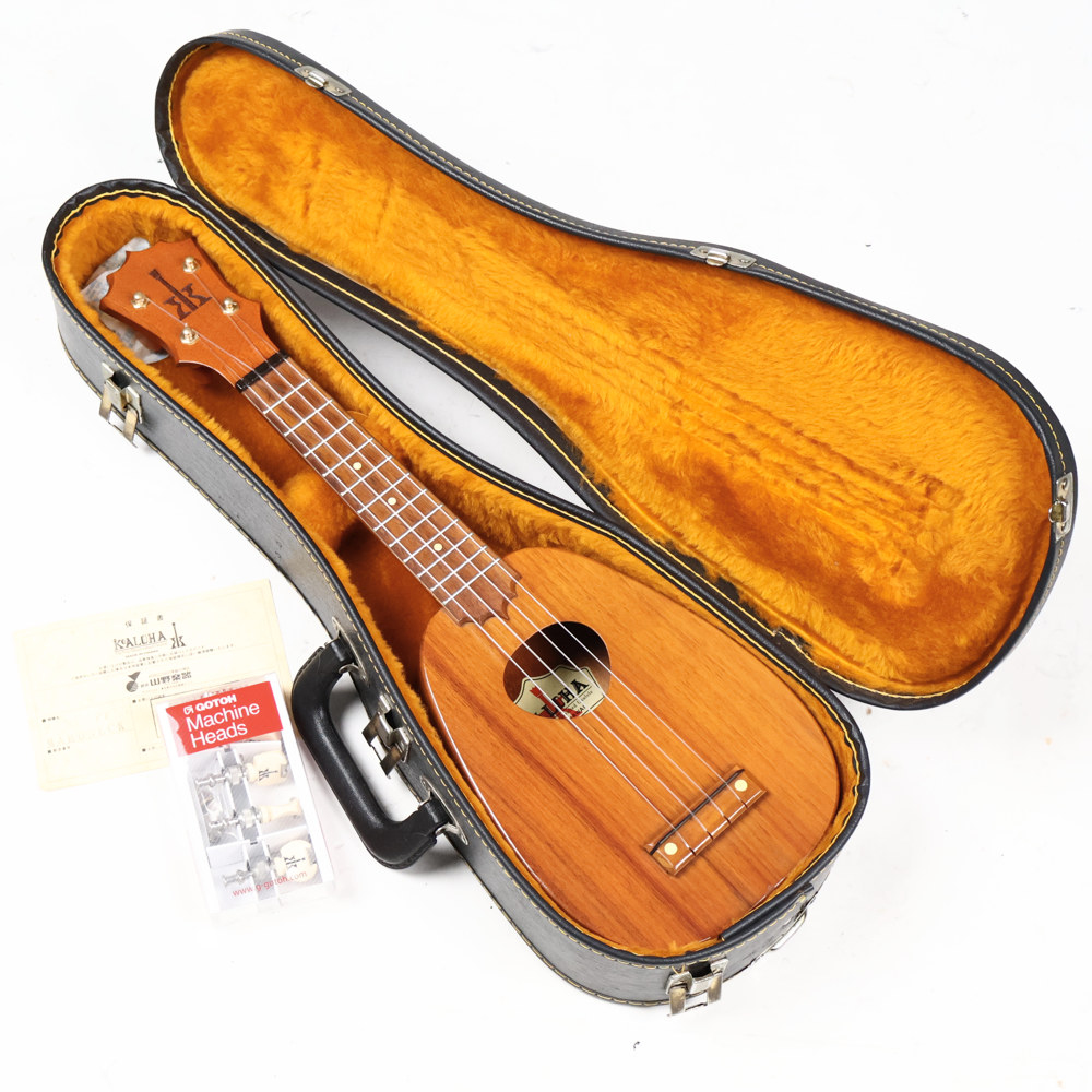 【中古】  ウクレレ ソプラノウクレレ Koaloha PineApple Ukulele Mahogany Neck KSM-01 2004年製 ギアペグへ交換あり コアロハ パイナップル型 マホガニーネック MADE IN HAWAII ハワイ製 ケース